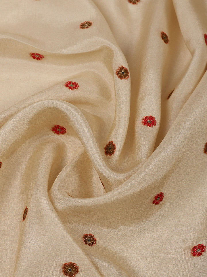 Printed Dola Silk Beige Saree