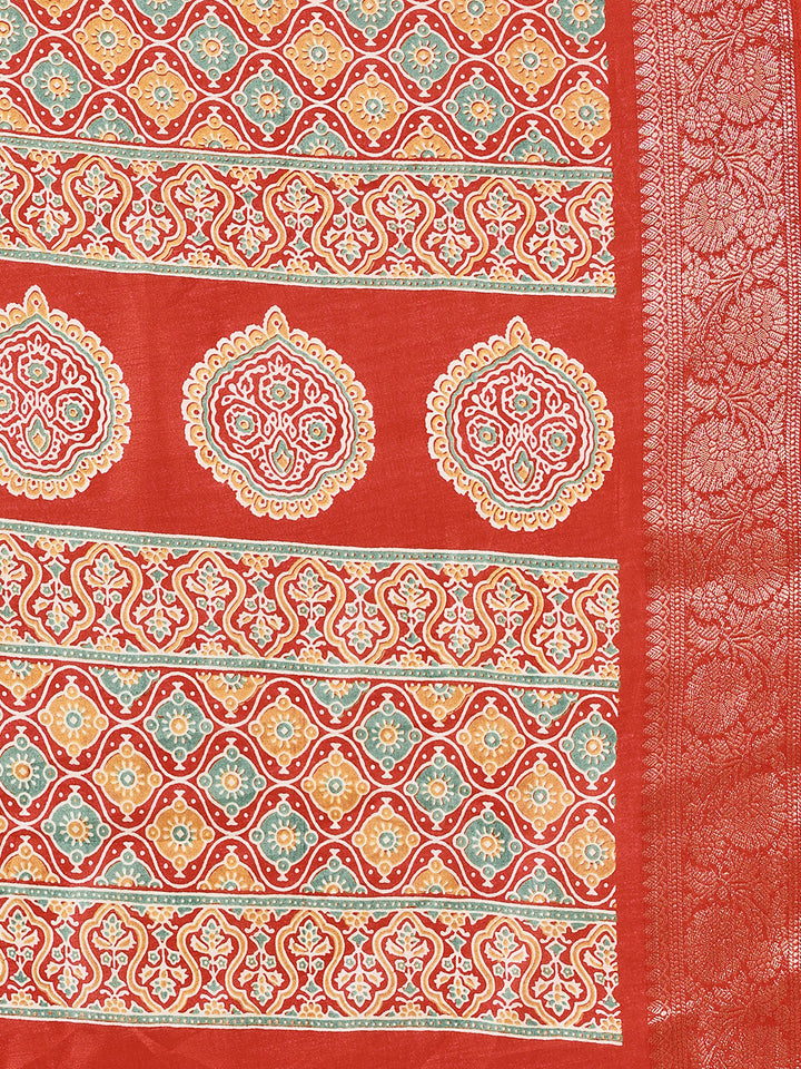Digital Printed Art slik Saree