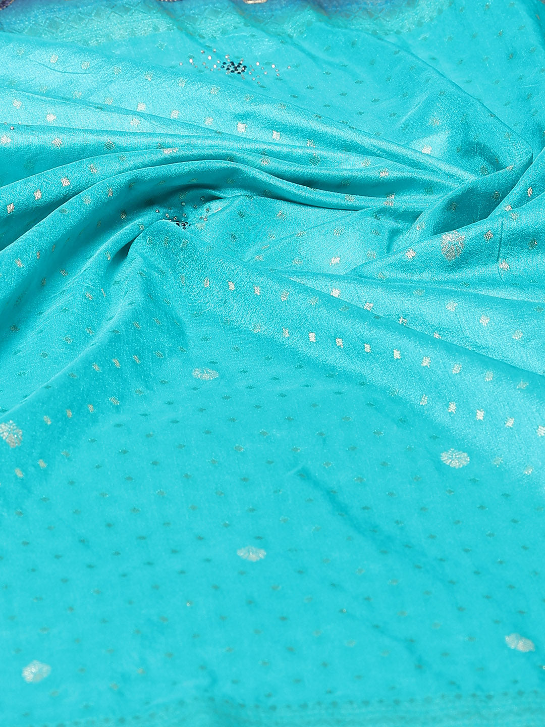Zari Border Booti Art Silk Woven Saree