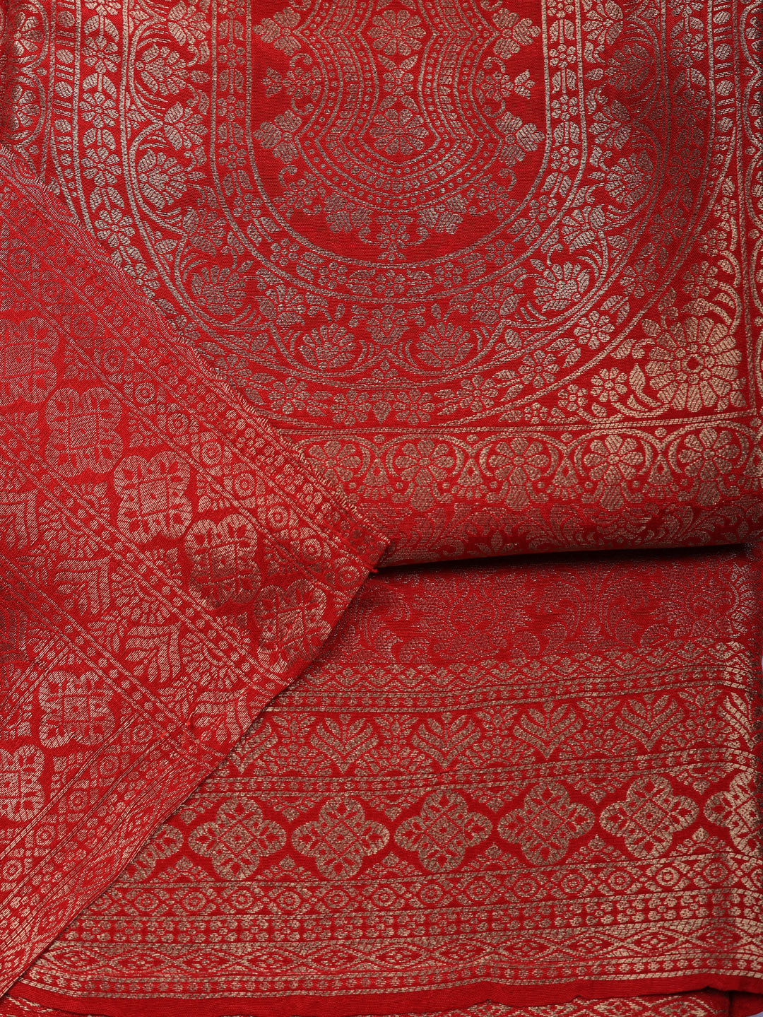 Woven Design Chanderi Unstitched Suit With Pant &amp; Dupatta