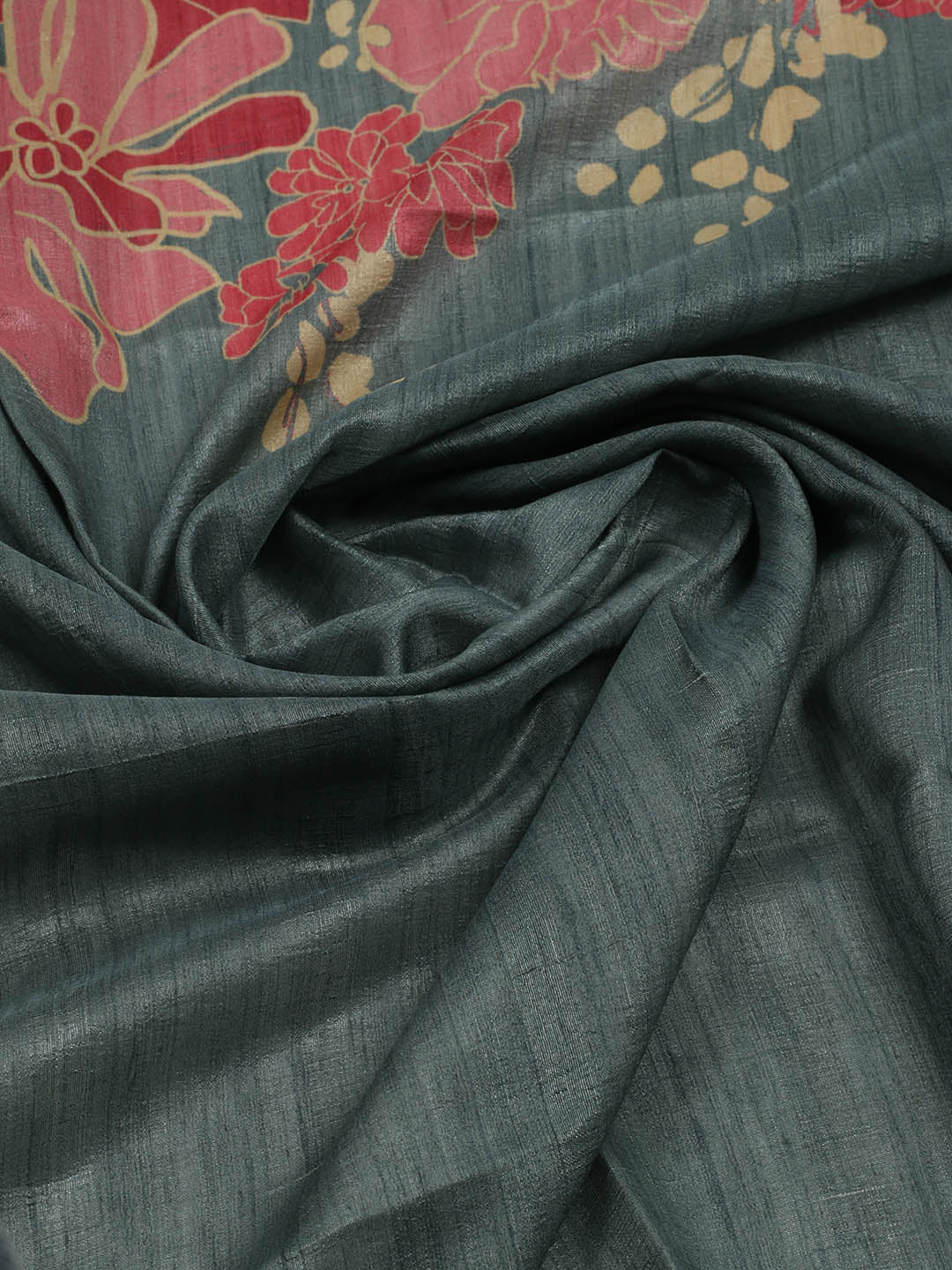 Printed Tussar Saree