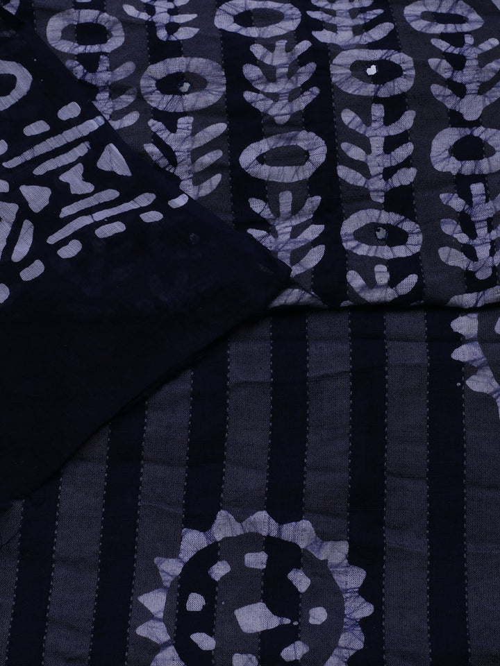 Printed Cotton Blend Unstitched Suit With Dupatta