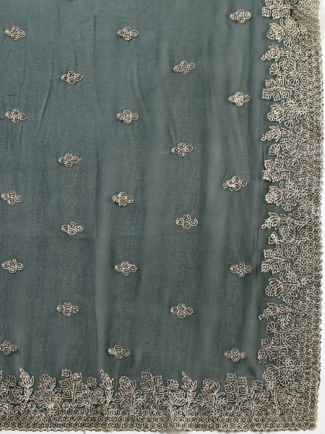 Zari Embroidered Georgette Saree