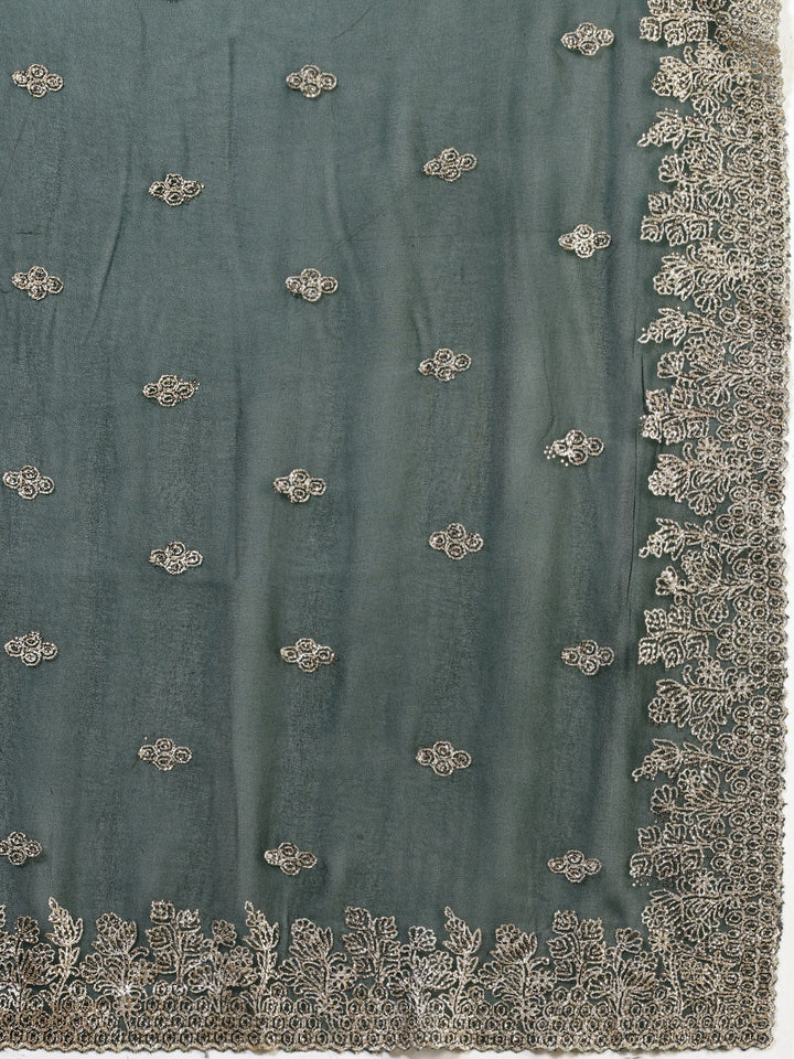 Zari Embroidered Georgette Saree