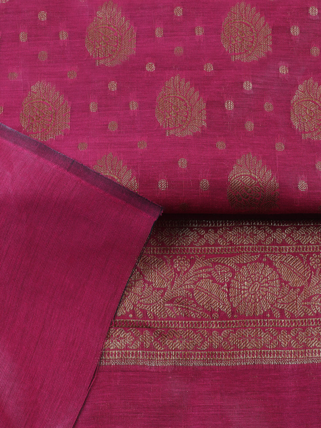 Banarasi Chanderi Unstitched Suit With Pant &amp; Dupatta