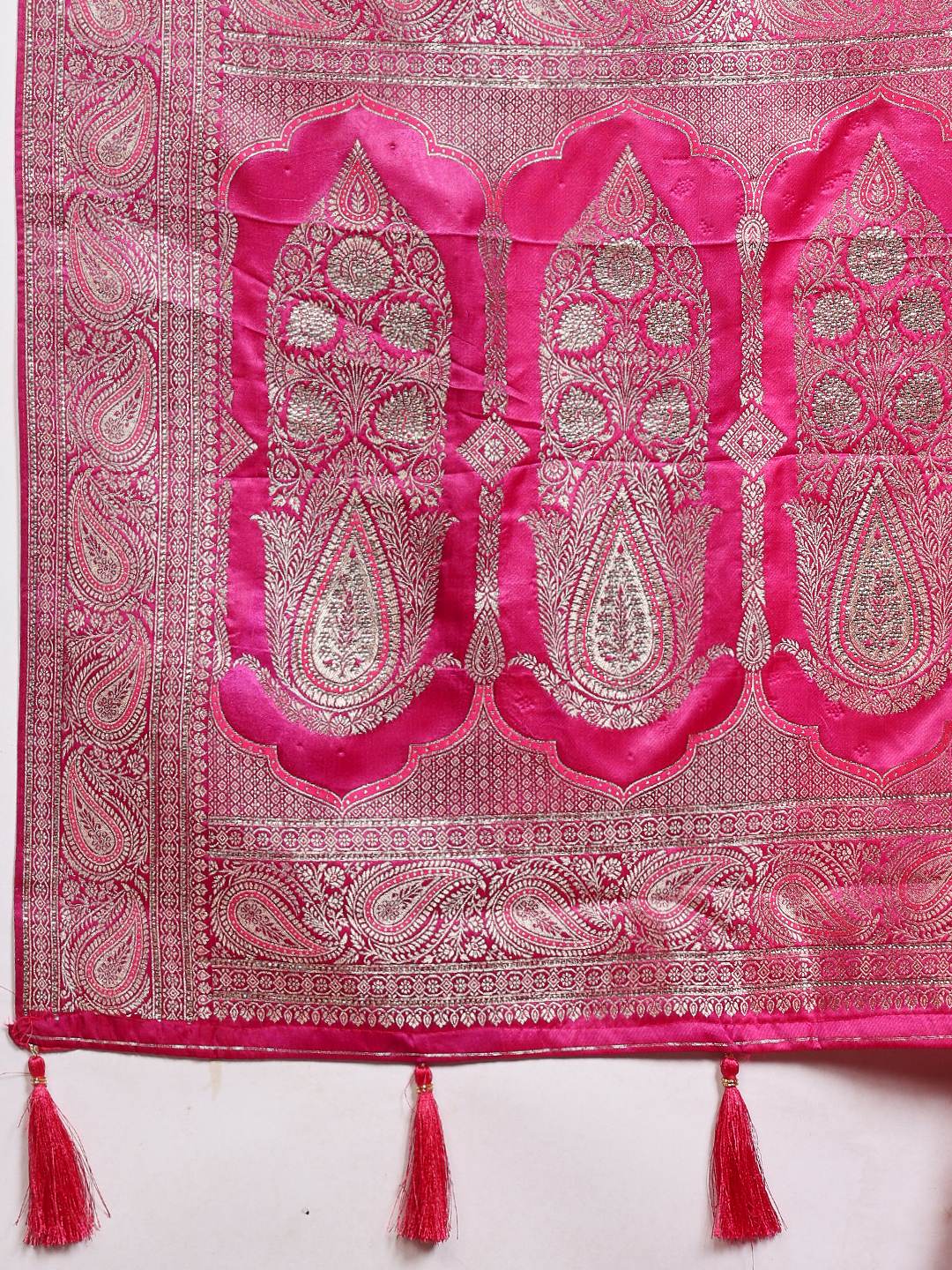 Woven Design Satin Saree