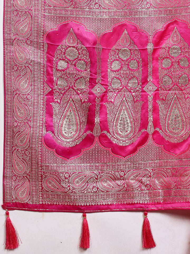 Woven Design Satin Saree