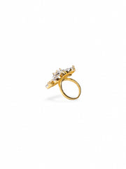 Diamond Gold-plated Statement Ring