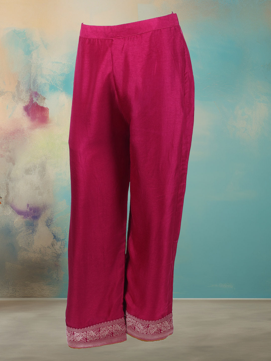 Banarasi Wave With Embroidered Kurta With Palazzo & Dupatta