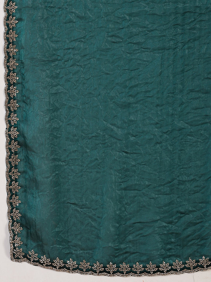 Embroidered Organza Saree