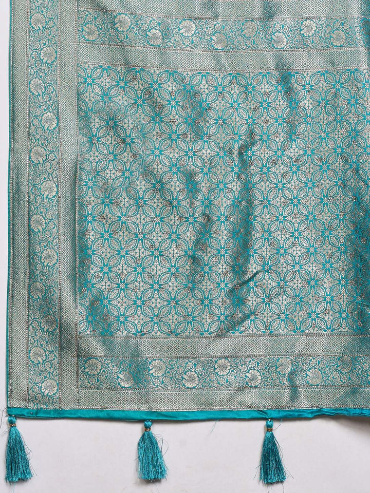 Woven Design Satin Saree