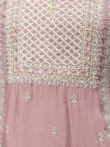 Embroidered Handloom Unstitched Suit Piece With Dupatta