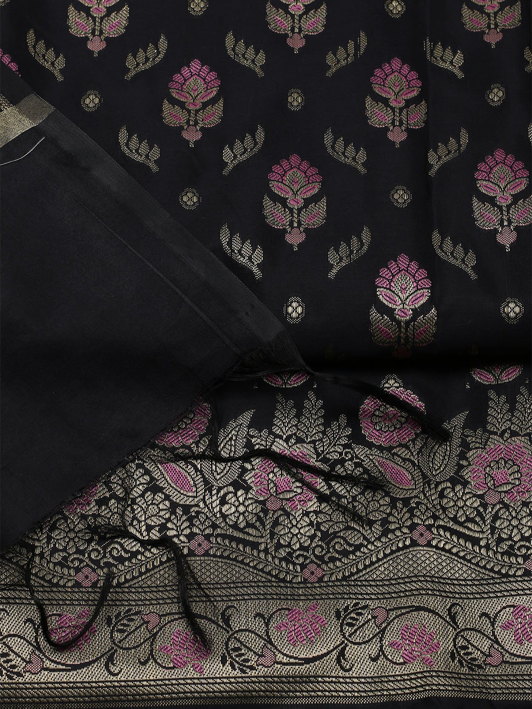 Woven Chanderi Unstitched Suit With Dupatta