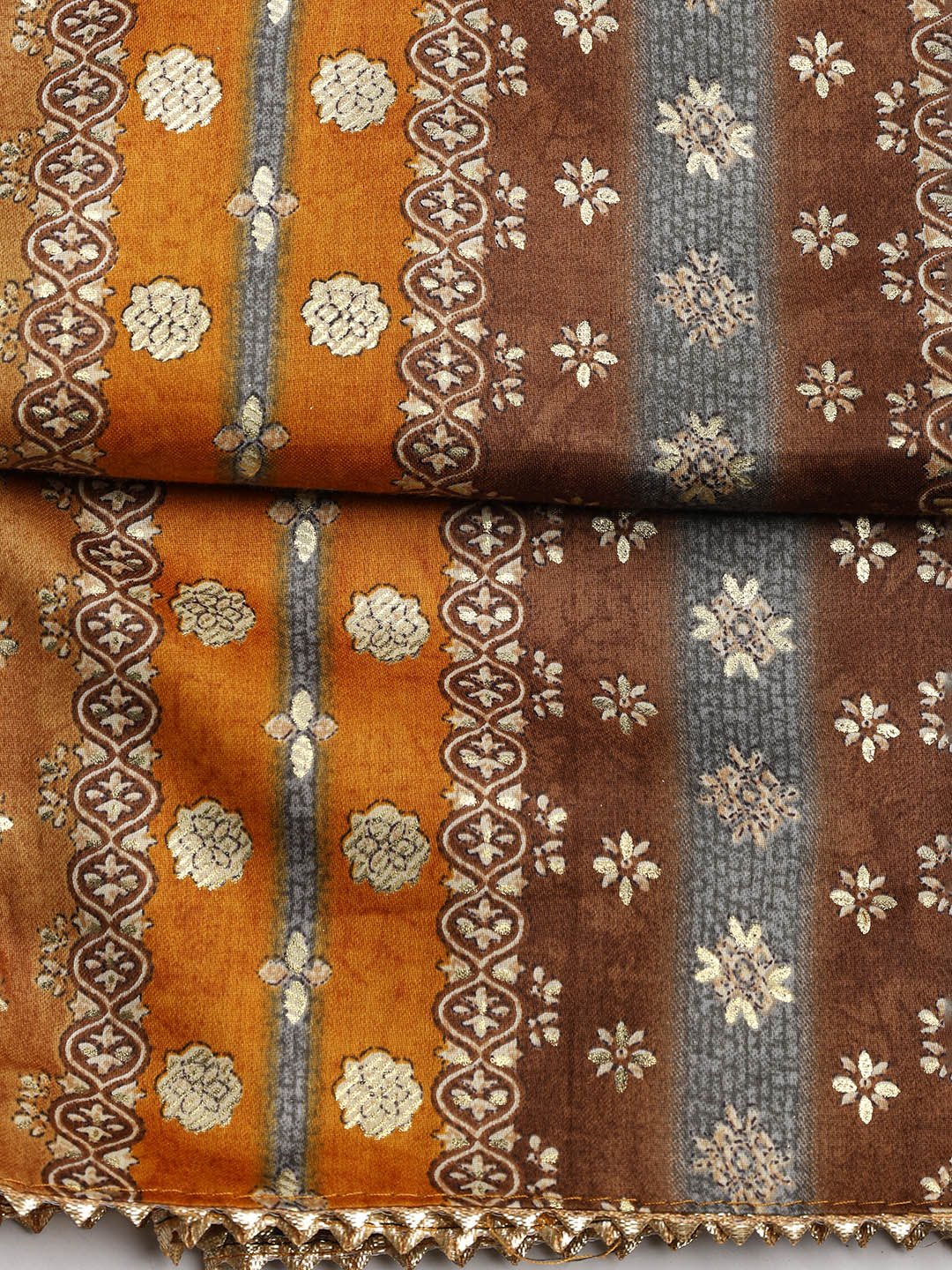 Neck Embroidered Cotton Blend Unstitched Suit With Dupatta
