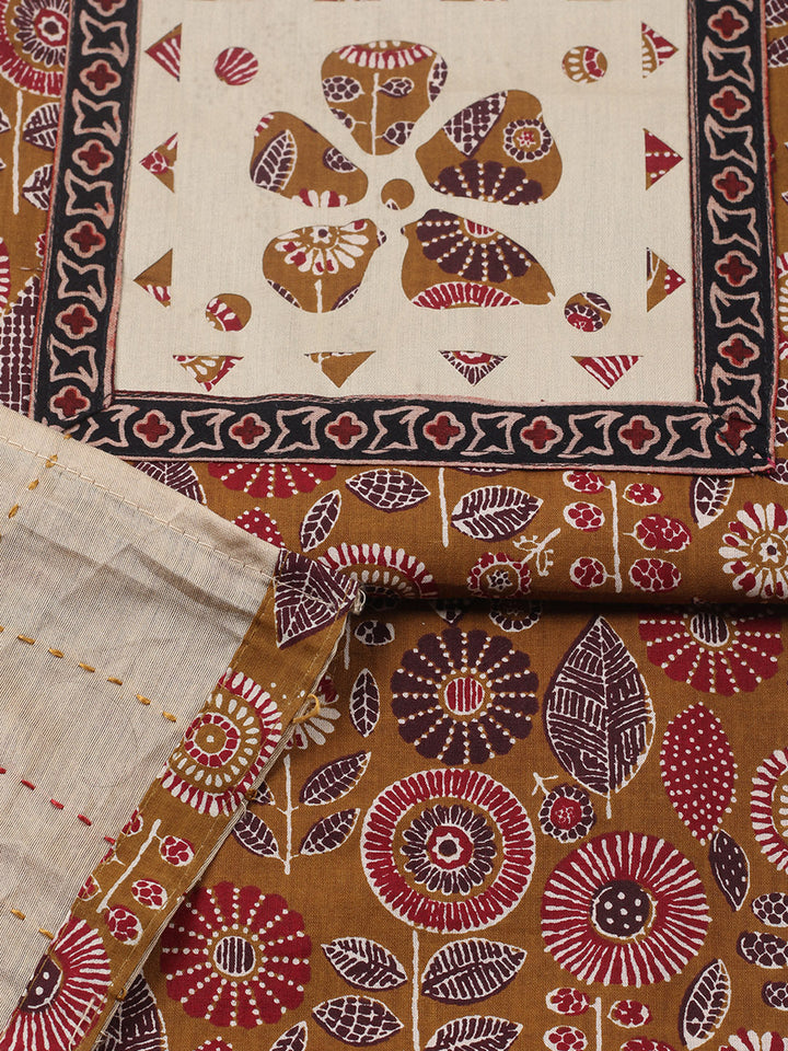 Embroidered, Cotton Blend Unstitched Suit With Pant &amp; Dupatta