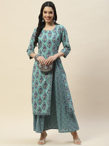 Printed Cotton Double Layer Kurta