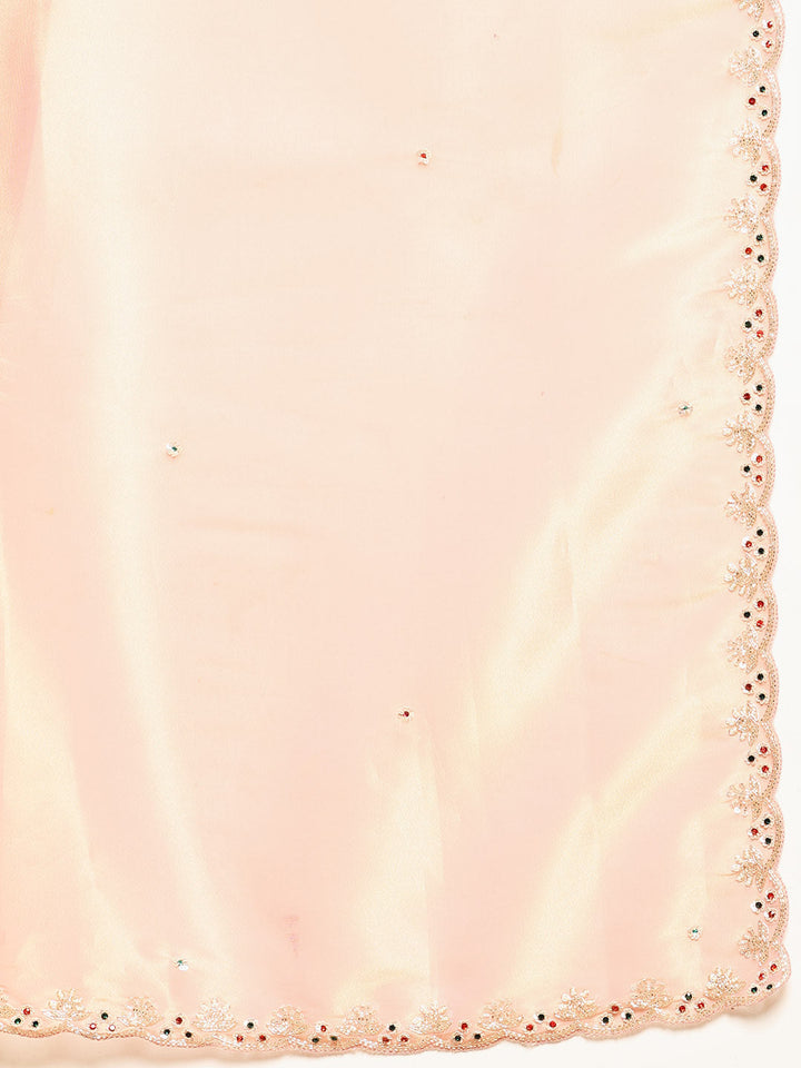Embroidered Tissue Saree