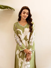 Floral Printed Cotton Kurta With Pants