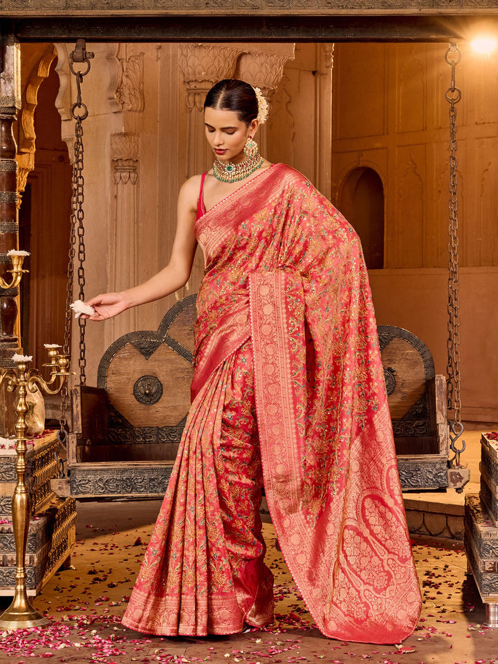 Rani Tissue Printed Saree
