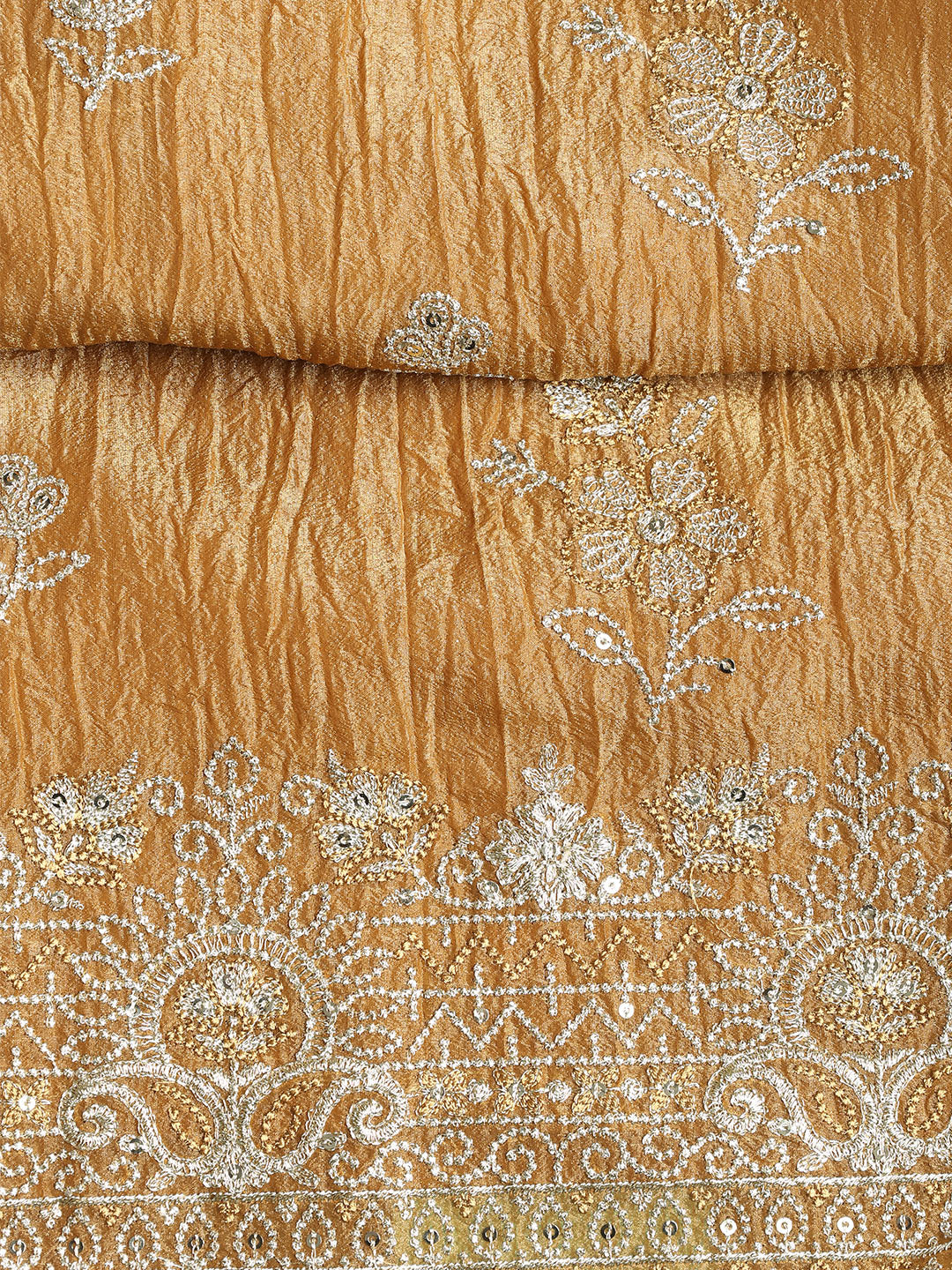 Embroidered Tissue Unstitched Suit With Dupatta