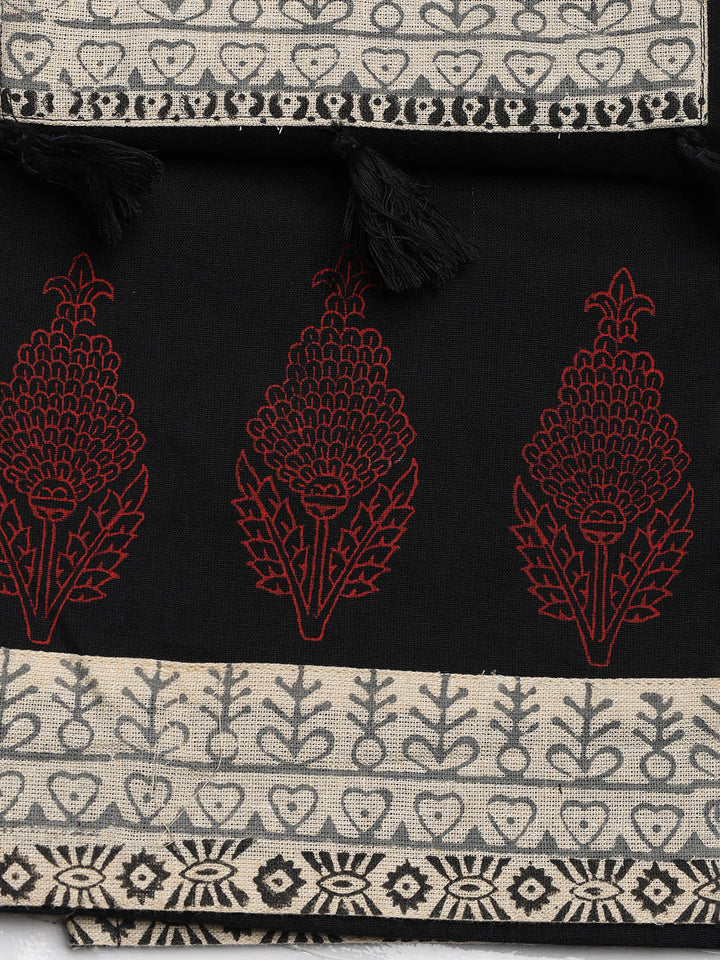 Neck Embroidered Cotton Blend Unstitched Suit With Dupatta
