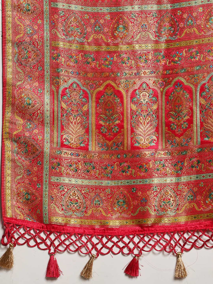 Woven Design Satin Saree