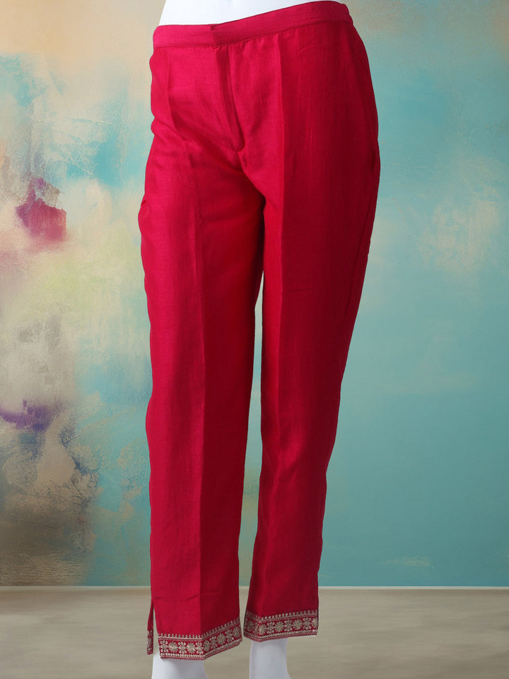 Embelished Art Silk Stitched Kurta With Pant &amp; Dupatta