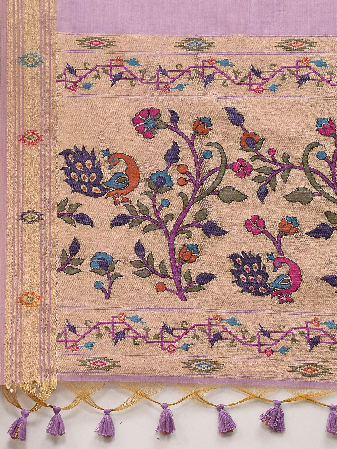 Embroidered Cotton Blend Saree