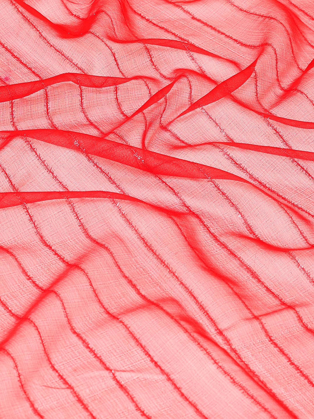 Plain Zari Border Organza Saree