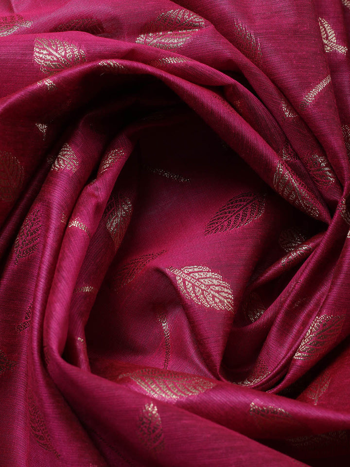 Banarasi Chanderi Unstitched Suit With Pant &amp; Dupatta