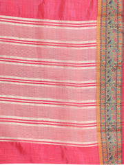 Zari Border Booti Woven Handloom Saree