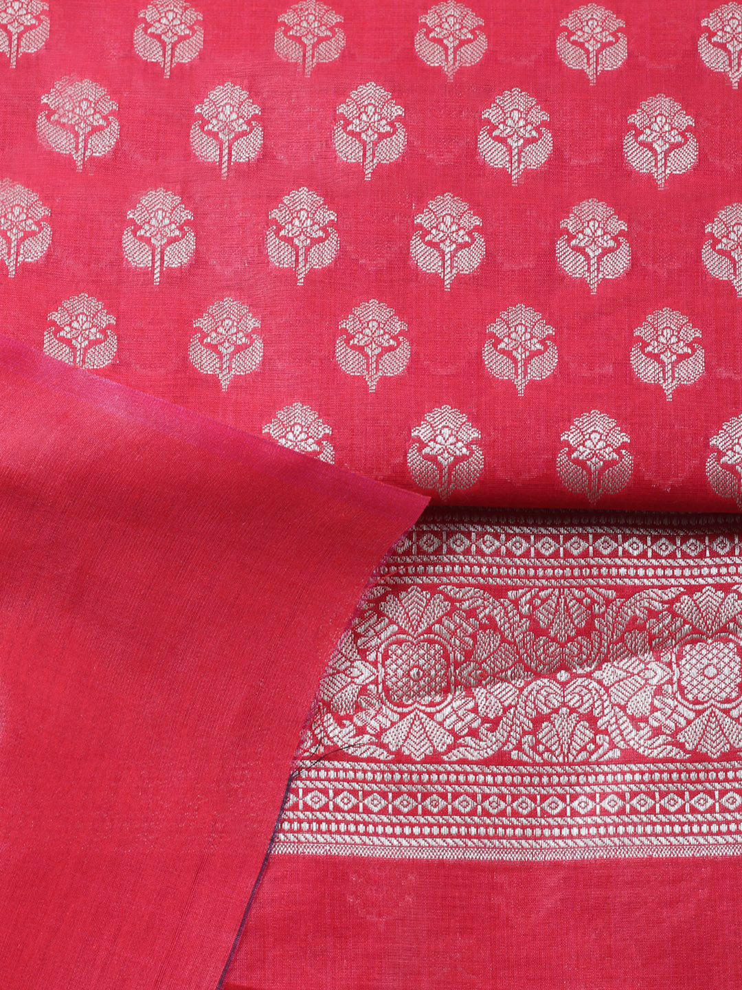 Banarasi Chanderi Unstitched Suit With Pant &amp; Dupatta