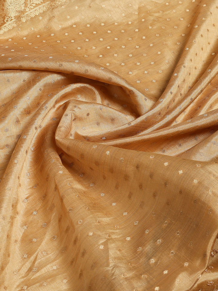 Zari Border Booti Art Silk Woven Saree