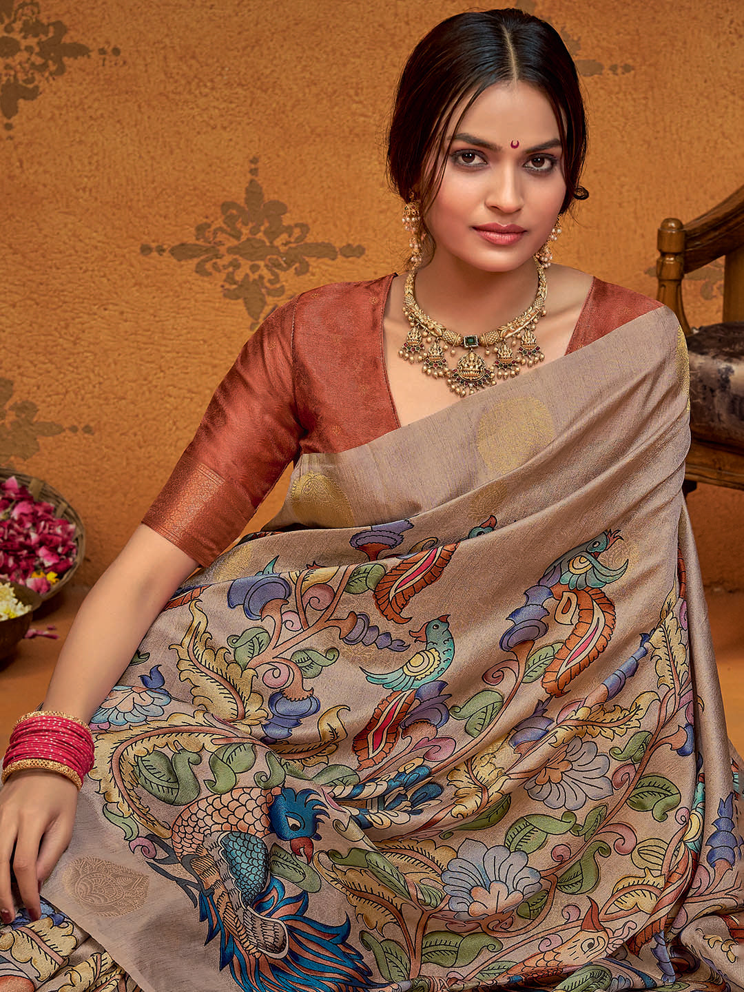 Printed Art Silk Saree