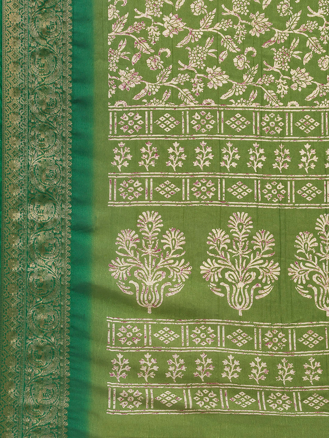 Floral Printed Art Silk Saree