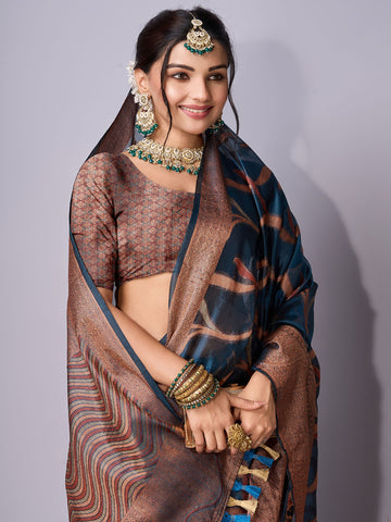 Zari Jaal Woven Art Silk Saree