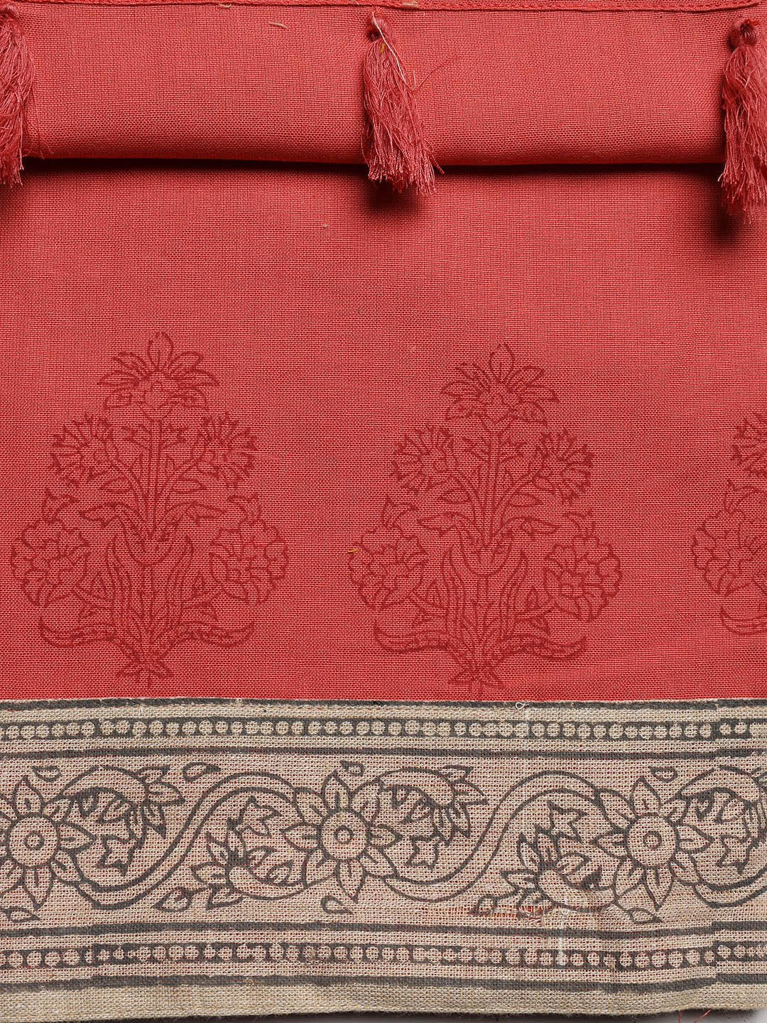 Neck Embroidered Cotton Blend Unstitched Suit With Dupatta