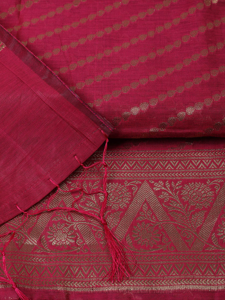 Woven Design Chanderi Unstitched Suit With Pant &amp; Dupatta