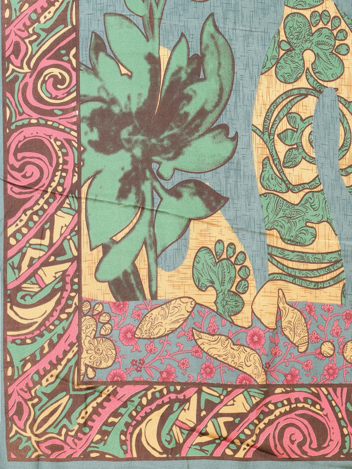 Digital Printed Crepe Saree