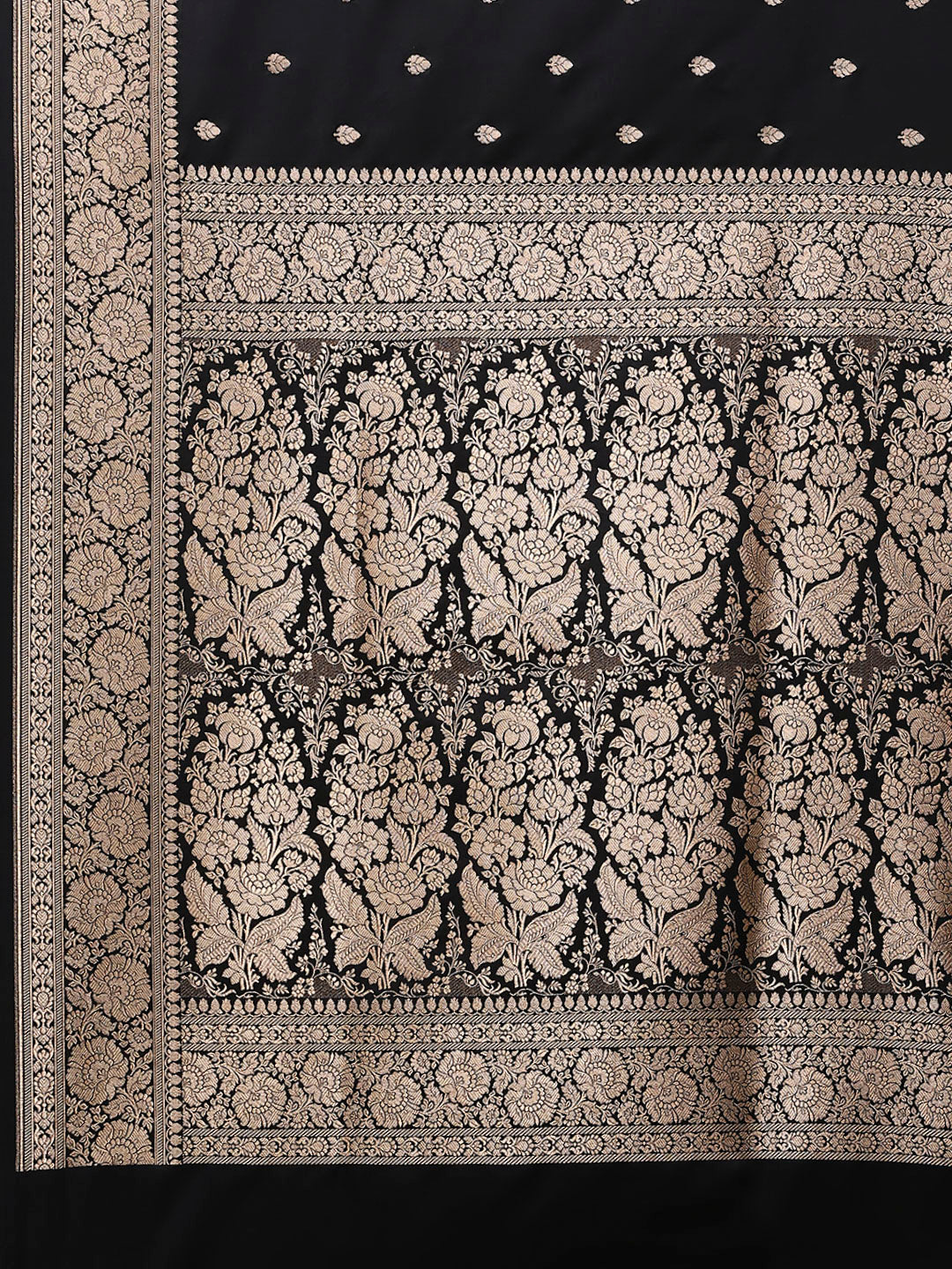 Zari Border Booti Art Silk Woven Saree