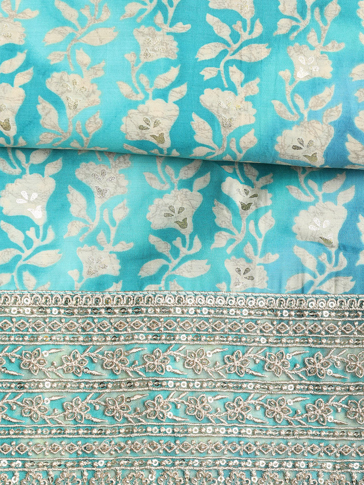 Embroidered Muslin Unstitched Suit With Dupatta