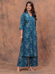 Printed Cotton Kurti With Palazzo