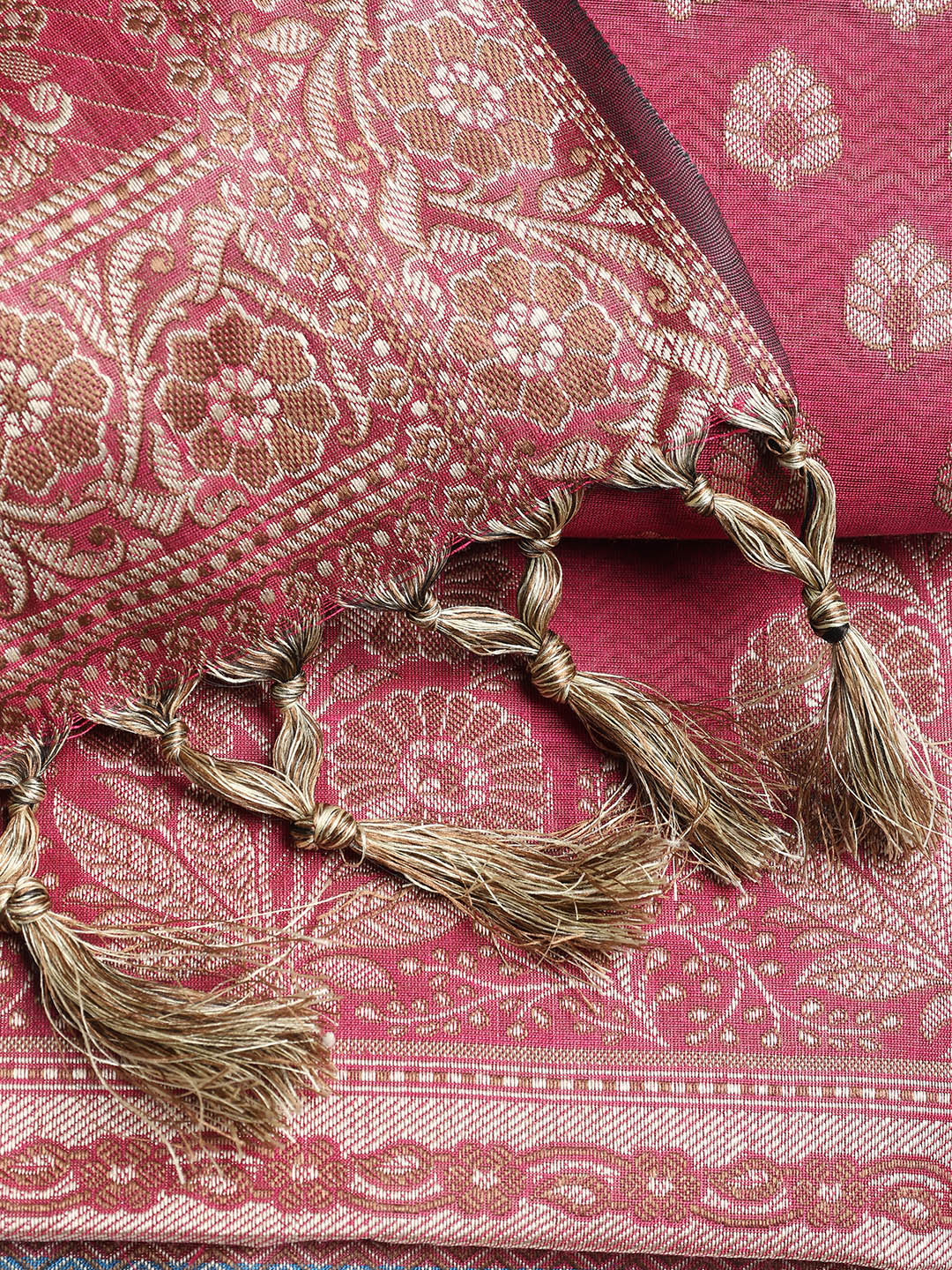 Woven Banarasi Chanderi Unstitched Suit With Dupatta