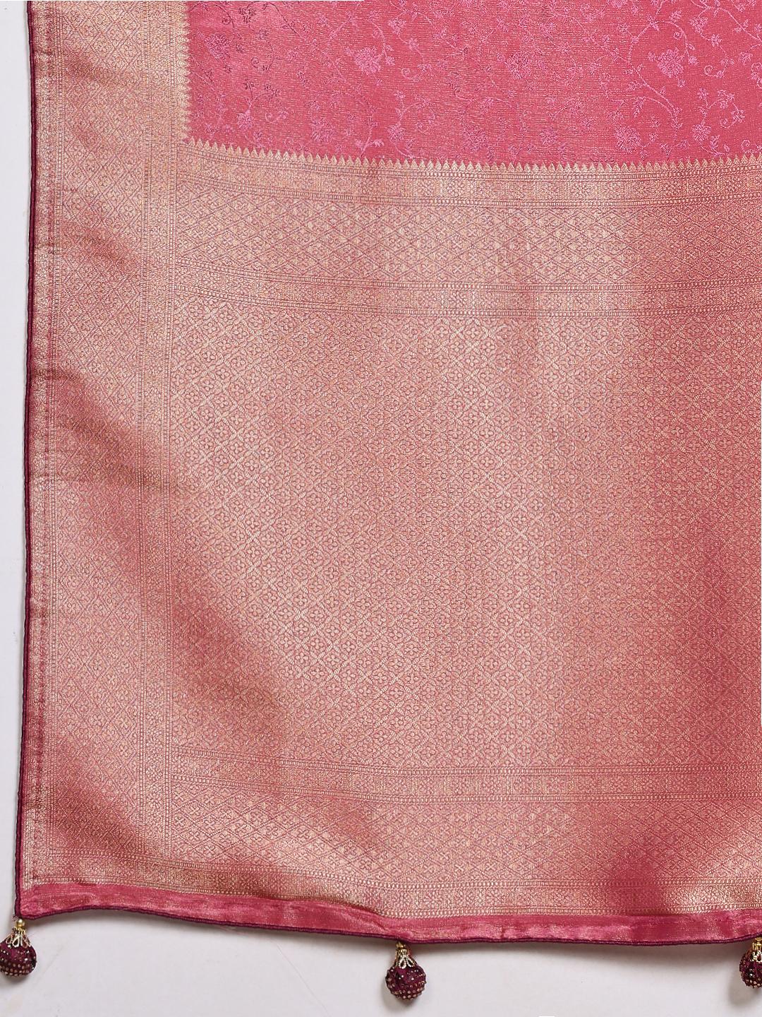 Woven Design Satin Saree