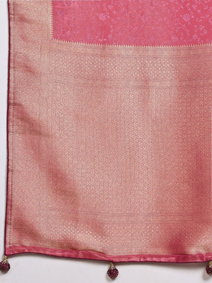 Woven Design Satin Saree