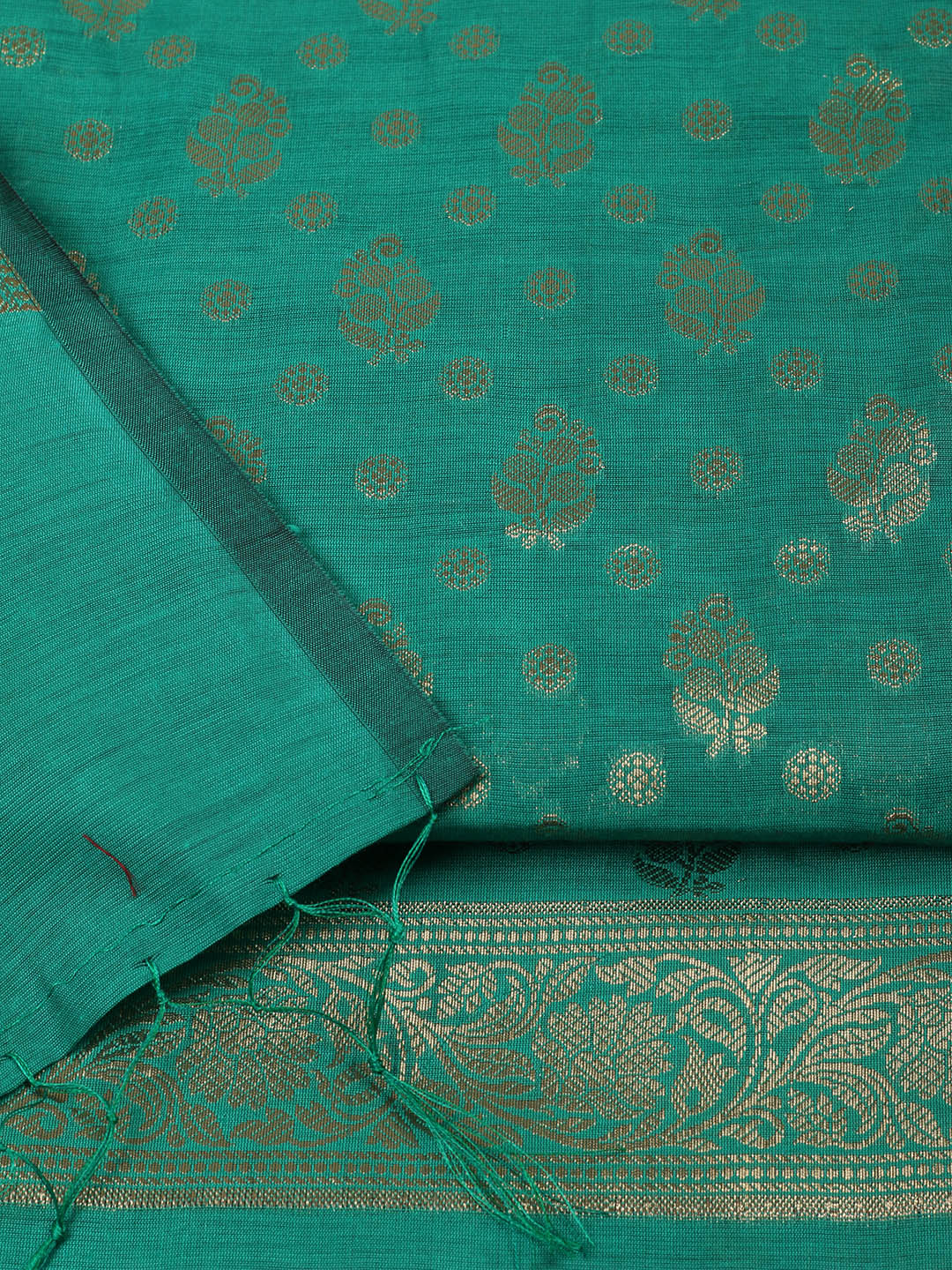 Woven Design Chanderi Unstitched Suit With Pant &amp; Dupatta