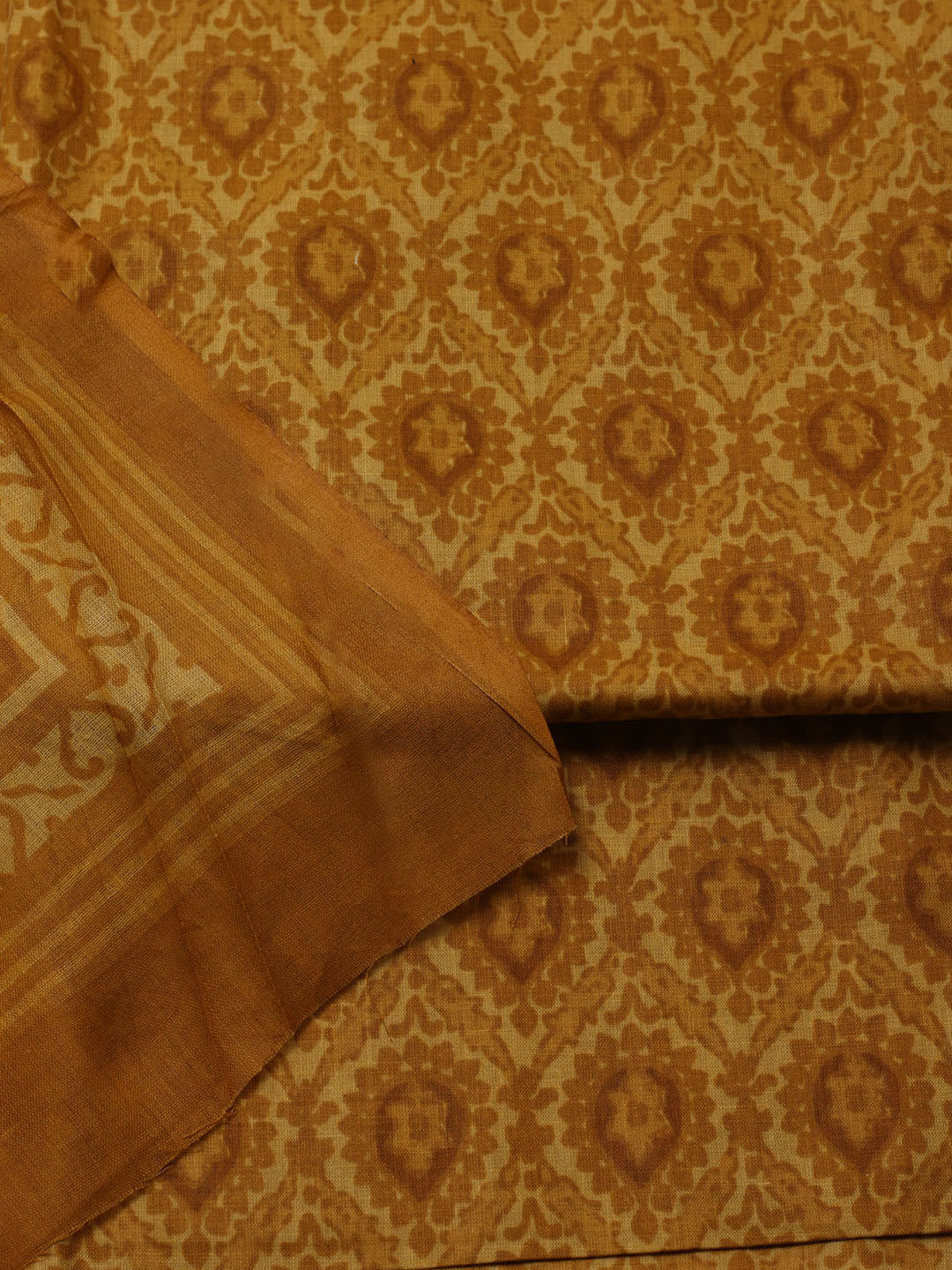 Printed Cotton Blend Unstitched Suit With Dupatta