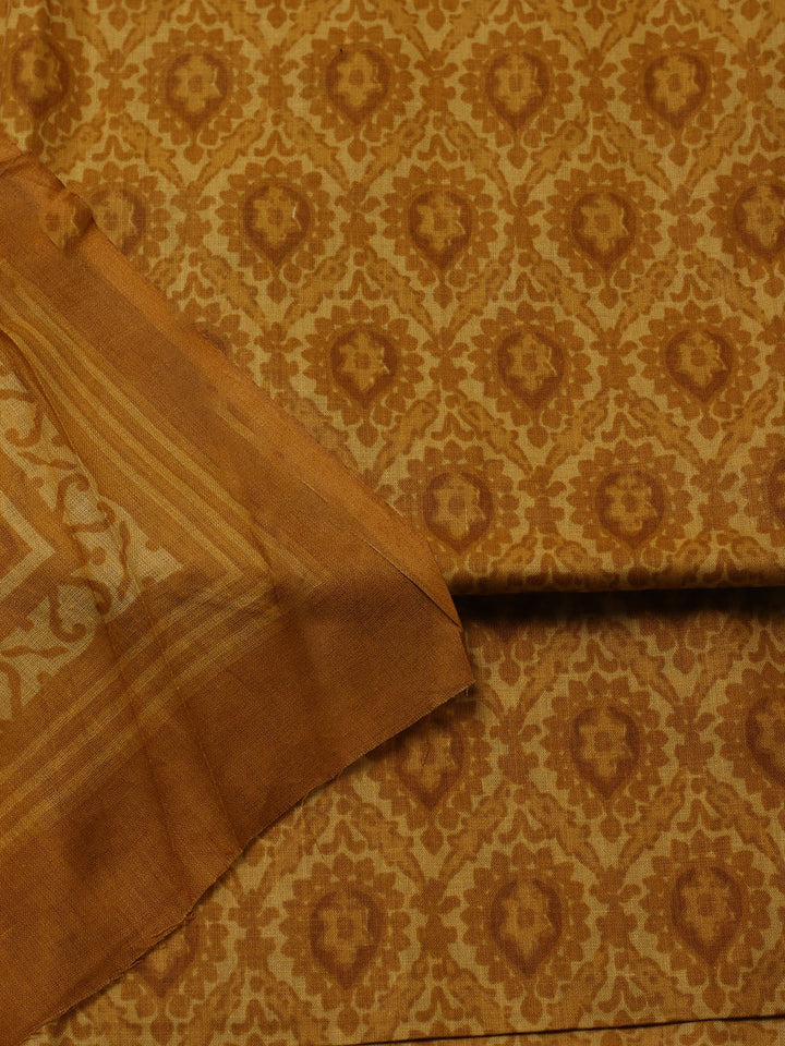 Printed Cotton Blend Unstitched Suit With Dupatta