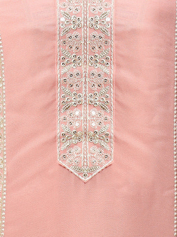 Embroidered Georgette Unstitched Suit Piece With Dupatta