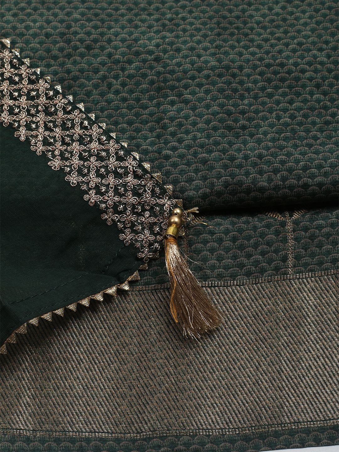 Embroidered Chanderi Unstitched Suit With Dupatta